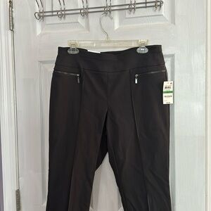 NWT Style & Co gray pull on mid rise dress pants - comfort waist skinny leg